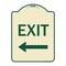 Signmission Designer Series-Exit With Left Arrow, Tan & Green Heavy-Gauge Aluminum, 24" H, 18" L, TG-1824-9843 A-DES-TG-1824-9843 - alternate 1